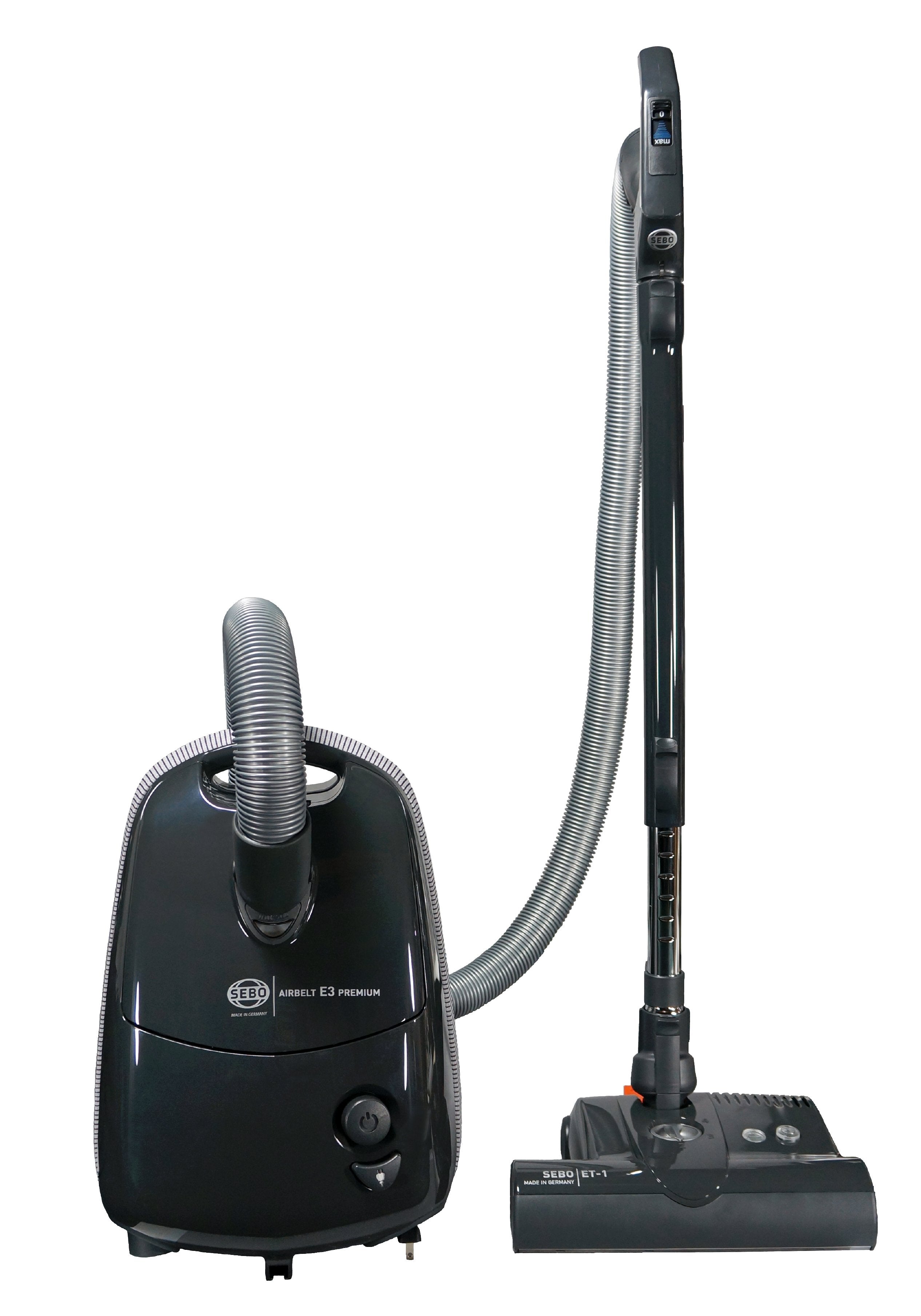 AIRBELT E3 Premium Canister Vacuum w/ ETI and Parquet Brush 91648AM, Graphite - Suvio