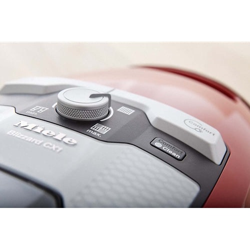 Miele HomeCare Blizzard CX1 PowerLine Bagless Canister, Ruby Red - SKCE0 - Suvio
